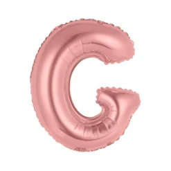 BALLON ALUMINIUM LETTRE G 36CM ROSE GOLD