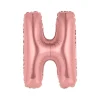 BALLON ALUMINIUM LETTRE H 36CM ROSE GOLD