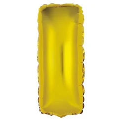 BALLON ALUMINIUM LETTRE I 36CM OR