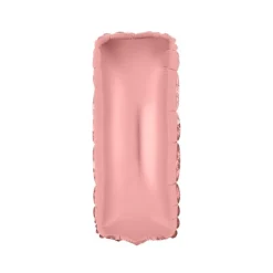 BALLON ALUMINIUM LETTRE I 36CM ROSE GOLD