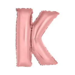 BALLON ALUMINIUM LETTRE K 36CM ROSE GOLD