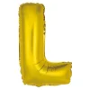 BALLON ALUMINIUM LETTRE L 36CM OR