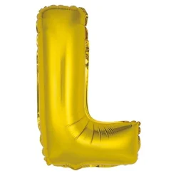 BALLON ALUMINIUM LETTRE L 36CM OR