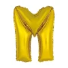 BALLON ALUMINIUM LETTRE M 36CM OR