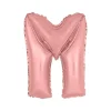 BALLON ALUMINIUM LETTRE M 36CM ROSE GOLD