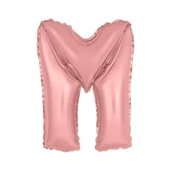 BALLON ALUMINIUM LETTRE M 36CM ROSE GOLD