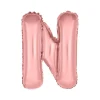 BALLON ALUMINIUM LETTRE N 36CM ROSE GOLD