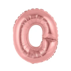 BALLON ALUMINIUM LETTRE O 36CM ROSE GOLD