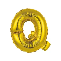 BALLON ALUMINIUM LETTRE Q 36CM OR