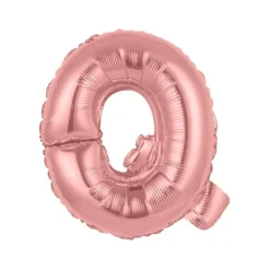 BALLON ALUMINIUM LETTRE Q 36CM ROSE GOLD
