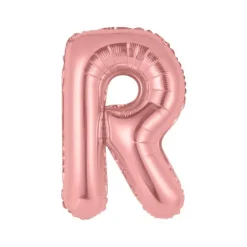 BALLON ALUMINIUM LETTRE R 36CM ROSE GOLD
