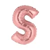 BALLON ALUMINIUM LETTRE S 36CM ROSE GOLD
