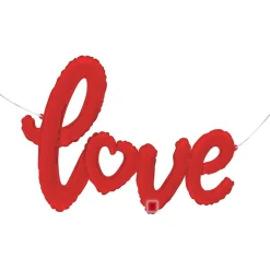 BALLON ALUMINIUM LETTRES LOVE 80X57CM ROUGE