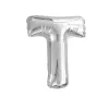 BALLON ALUMINIUM LETTRE T 36CM ARGENT