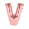 BALLON ALUMINIUM LETTRE V 36CM ROSE GOLD
