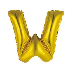 BALLON ALUMINIUM LETTRE W 36CM OR