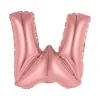 BALLON ALUMINIUM LETTRE W 36CM ROSE GOLD