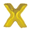 BALLON ALUMINIUM LETTRE X 36CM OR