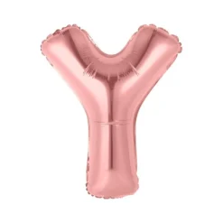 BALLON ALUMINIUM LETTRE Y 36CM ROSE GOLD