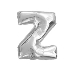 BALLON ALUMINIUM LETTRE Z 36CM ARGENT
