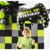 BALLON ALUMINIUM MANETTE ANNIVERSAIRE 60X45CM NOIR