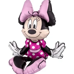BALLON ALUMINIUM MINNIE MOUSE ASSISE 38X45CM