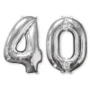 BALLON ALUMINIUM NOMBRE 40 66CM ARGENT