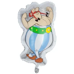 BALLON ALUMINIUM OBÉLIX HÉROS 49.5X81CM ARGENT