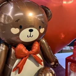 BALLON ALUMINIUM OURSON 59X88CM MARRON