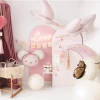 BALLON ALUMINIUM OURS SOMMEIL LUNE 71X86CM ROSE