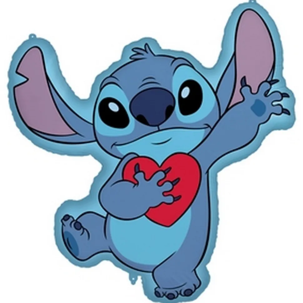 BALLON ALUMINIUM PERSONNAGE STITCH 75X86CM BLEU