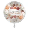 BALLON ALUMINIUM ROND ANNIVERSAIRE VÉGÉTAL 43CM