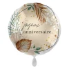 BALLON ALUMINIUM ROND ANNIVERSAIRE BOHÈME 43CM