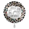 BALLON ALUMINIUM ROND ANNIVERSAIRE SAUVAGE 43CM