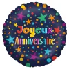 BALLON ALUMINIUM ROND ANNIVERSAIRE 46CM MARINE