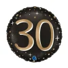 BALLON ALUMINIUM ROND 30 ANS CÉLÉBRATION 46CM