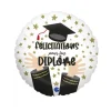BALLON ALUMINIUM ROND FÉLICITATIONS DIPLÔME 45CM