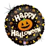 BALLON ALUMINIUM ROND HALLOWEEN FUN 35CM NOIR
