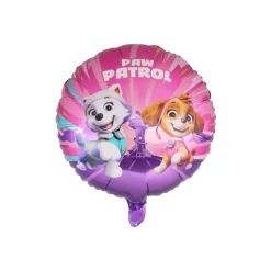 BALLON ALUMINIUM ROND PAW PATROL QG 43CM ROSE