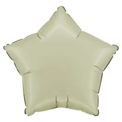 BALLON ALUMINIUM ÉTOILE 46CM VERT OLIVE SATIN