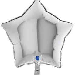 BALLON ALU ÉTOILE ARGENT 46CM