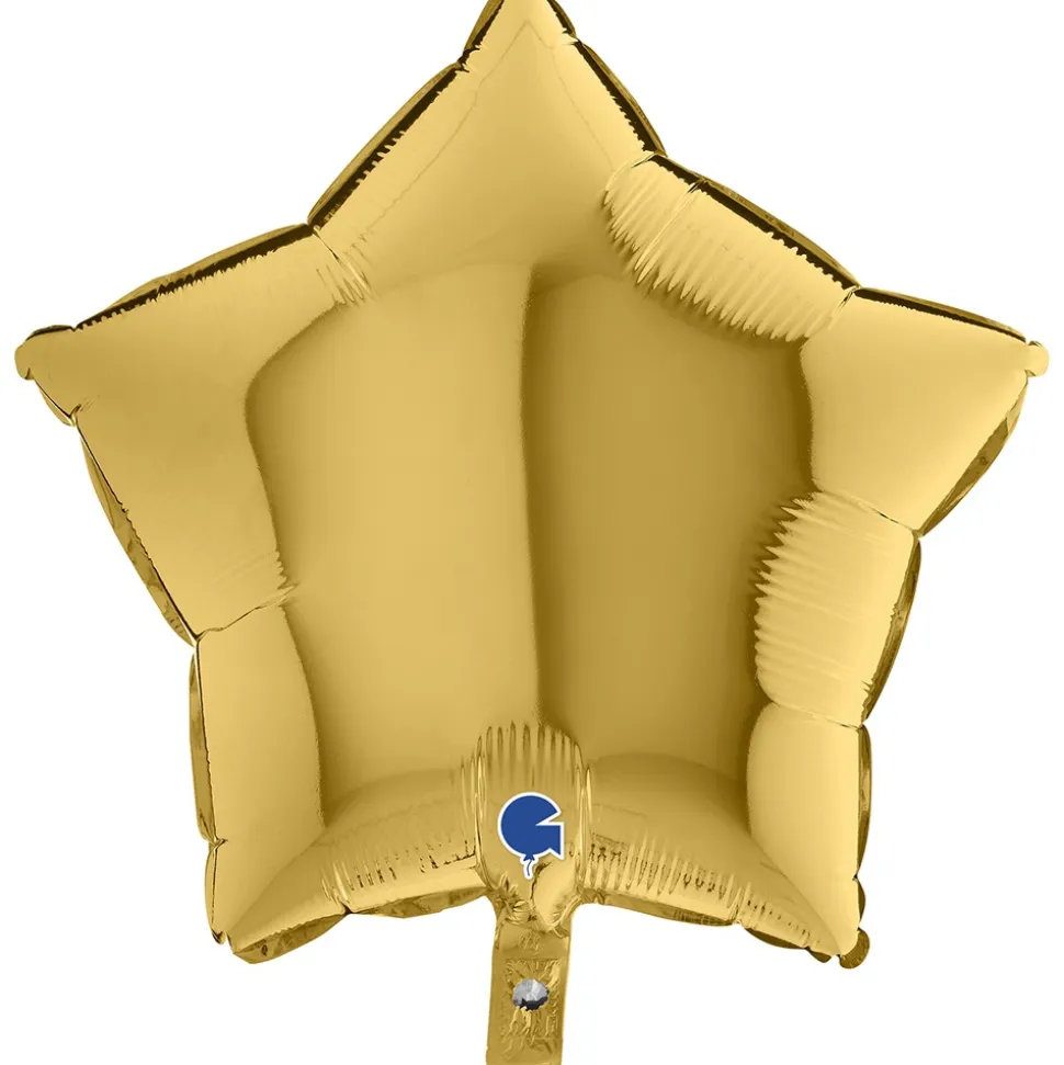 BALLON ALU ÉTOILE OR 46CM