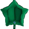 BALLON ALU ÉTOILE VERT FONCÉ 46CM