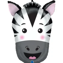 BALLON ALU TÊTE DE ZÈBRE 74CM