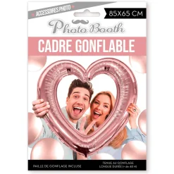 BALLON CADRE CUR PHOTOBOOTH 61X63CM ROSE GOLD