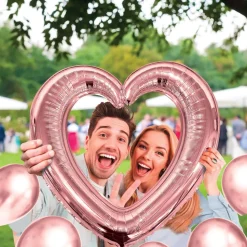 BALLON CADRE CUR PHOTOBOOTH 61X63CM ROSE GOLD
