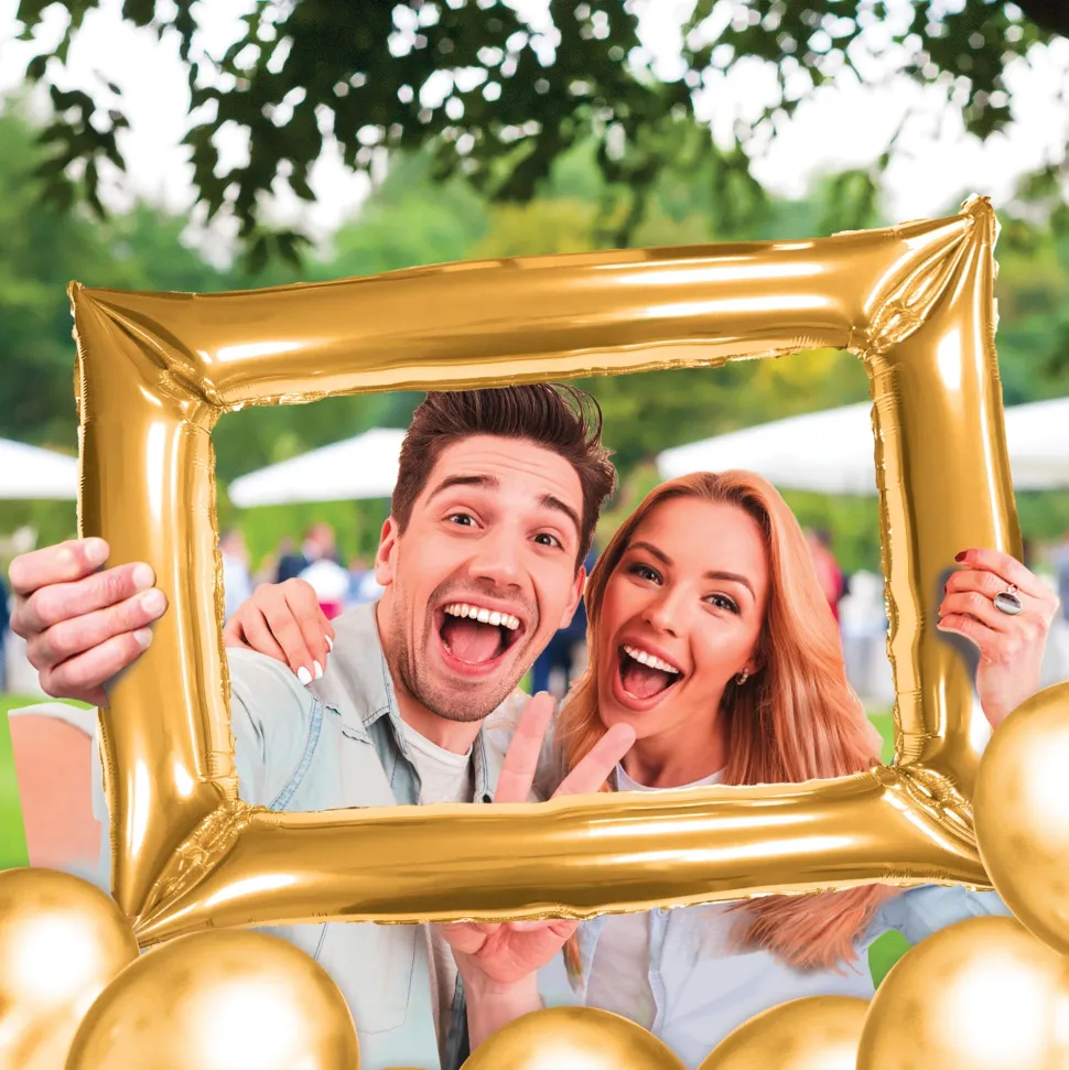 BALLON CADRE GONFLABLE PHOTOBOOTH 85X65CM OR
