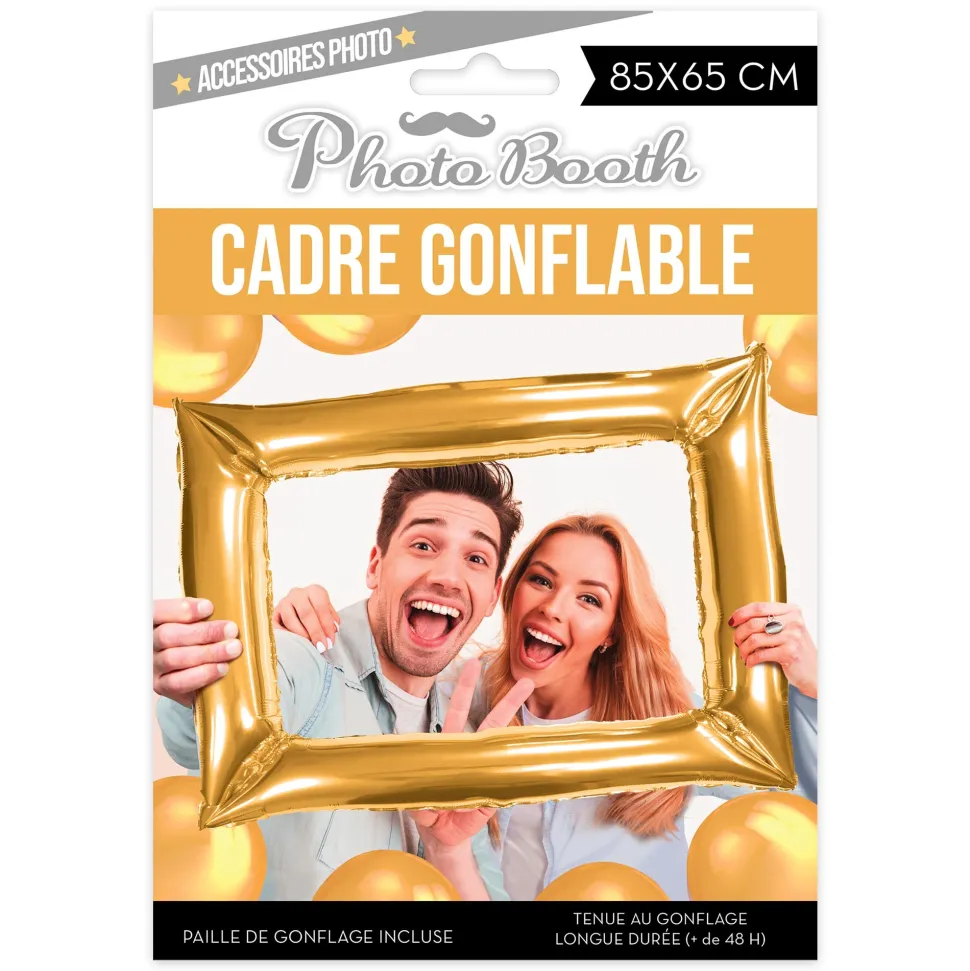 BALLON CADRE GONFLABLE PHOTOBOOTH 85X65CM OR