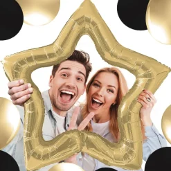BALLON CADRE PHOTOBOOTH GONFLABLE ÉTOILE DORÉ