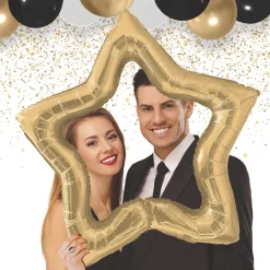 BALLON CADRE PHOTOBOOTH GONFLABLE ÉTOILE DORÉ